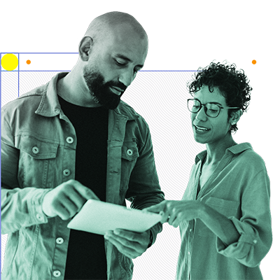 Staff with copy of the CFO Pulse Survey Report in hand